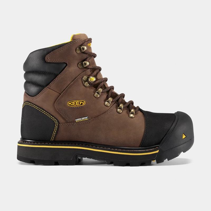 Botas De Trabajo Keen Milwaukee Waterproof Steel Toe Para Hombre Marrom/Negros - Botas Keen Mexico (